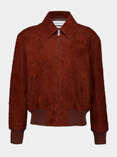 Alexander McQueen Brown Raw Suede Bomber Jacket