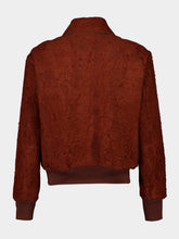 Alexander McQueen Brown Raw Suede Bomber Jacket