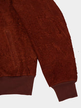 Alexander McQueen Brown Raw Suede Bomber Jacket