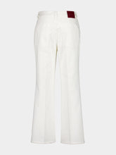 Gucci White Flared Trumpet Jeans