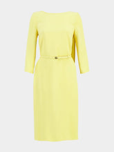 Gucci Yellow Silk Cady Mid-Length Dress