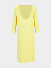 Gucci Yellow Silk Cady Mid-Length Dress