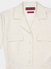 Gucci Cream Playsuit Gabardine GG Cotton