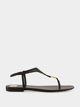 Cassandra Sandals in Black Smooth Leather
