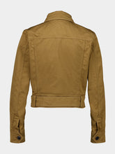 Saint Laurent Beige Foncé Cropped Cotton Serge Jacket