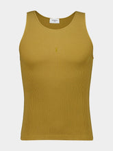 Saint Laurent Dark Honey Cotton Ribbed Tank Top