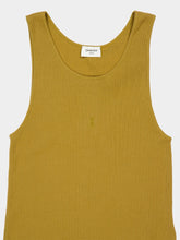 Saint Laurent Dark Honey Cotton Ribbed Tank Top