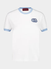 Gucci White Cotton Jersey T-Shirt with Embroidery