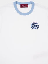 Gucci White Cotton Jersey T-Shirt with Embroidery