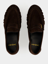 Saint Laurent Dark Chocolate Le Loafer Suede Loafers
