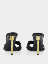 Saint Laurent Black Opyum Satin Crepe Mules