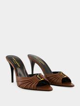 Saint Laurent Babylone Mules in Aesthetic Brown Smooth Leather