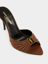 Saint Laurent Babylone Mules in Aesthetic Brown Smooth Leather