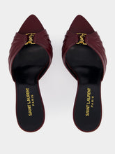 Saint Laurent Babylone Burgundy Leather Stiletto Mules