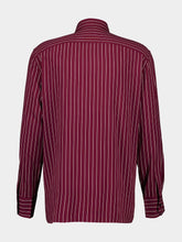 Saint Laurent Bordeaux Striped Relaxed-Fit Buttoned Shirt