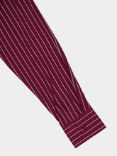 Saint Laurent Bordeaux Striped Relaxed-Fit Buttoned Shirt