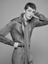 Saint Laurent Sheer Prince of Wales Silk Shirt