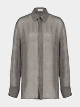 Saint Laurent Sheer Prince of Wales Silk Shirt