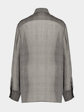Saint Laurent Sheer Prince of Wales Silk Shirt