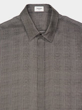 Saint Laurent Sheer Prince of Wales Silk Shirt