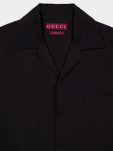 Gucci Black Cotton-Silk GG Faille Shirt