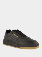 Saint Laurent Low-Top Sneakers in Black Smooth Leather