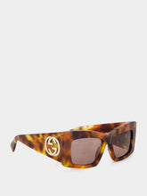 Gucci Light Brown Square Frame Sunglasses