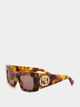 Gucci Light Brown Square Frame Sunglasses