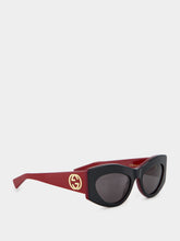 Gucci Black Cat-Eye Frame Sunglasses