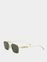 Gucci Gold-Grey Crystal Sunglasses
