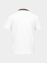 Gucci White Jersey T-Shirt with Web