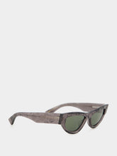 Gucci Dark Grey Cat Eye Sunglasses with GG Motif