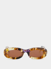 Gucci Havana-Brown Rectangular Sunglasses