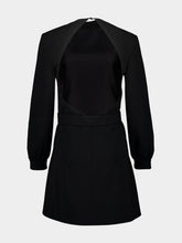 Saint Laurent Backless Mini Dress in Black Sable