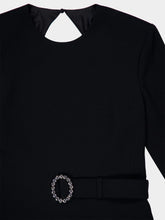 Saint Laurent Backless Mini Dress in Black Sable