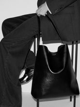 Black Bold Hobo Bag in Smooth Leather