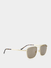 Gucci Gold Pilot-Frame Sunglasses