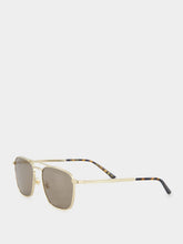 Gucci Gold Pilot-Frame Sunglasses