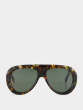 Gucci Havana-Green Oversized Sunglasses