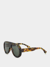 Gucci Havana-Green Oversized Sunglasses