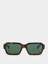 Gucci Rectangular Frame Sunglasses in Dark Brown Tortoiseshell