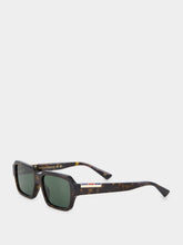 Gucci Rectangular Frame Sunglasses in Dark Brown Tortoiseshell