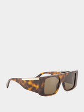 Gucci Brown Rectangular Frame Sunglasses
