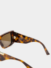Gucci Brown Rectangular Frame Sunglasses