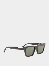 Gucci Black Acetate Rectangular Sunglasses