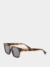 Gucci Havana-Grey Rectangular Sunglasses