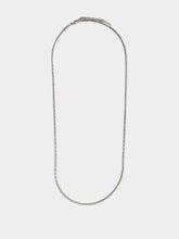 Saint Laurent Cobra-Chain Necklace in Light Oxidized Silver