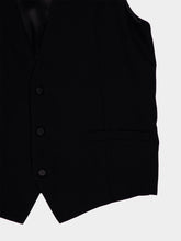 Saint Laurent Black Silk Crepe Muslin Buttoned Vest