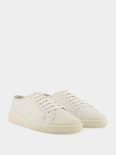 Saint Laurent Gym Low-Top Sneakers in Blanc Optique Smooth Leather