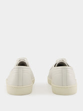 Saint Laurent Gym Low-Top Sneakers in Blanc Optique Smooth Leather